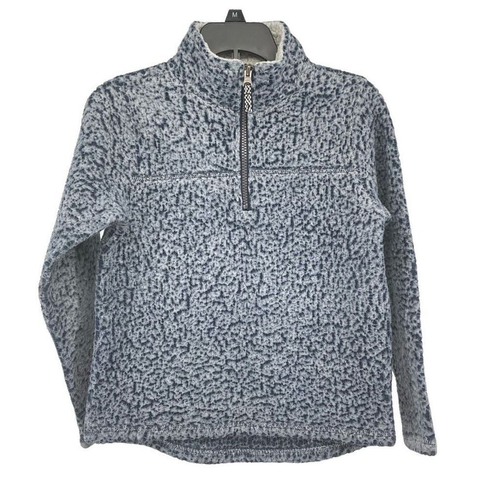 Wonder Nation Winter Sky Blue Girl’s Sherpa Quarter Zip Pullover Sweater Size 8